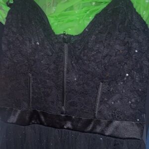 Windsor long Black Lace/tulle Dress gown